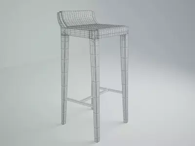 jati bar stools 3D model