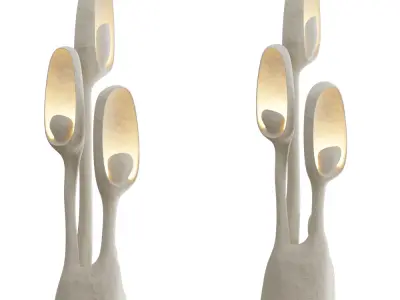 Organic Sculptural Floor Lamp 3D Model  3D model