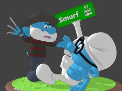 Krueger Smurf and Brainy 3D print model