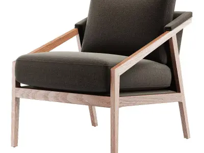 Earl Occasional Chair in Silver Sage Low-poly 3D model