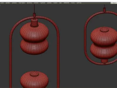 ALDA Collection brass and pendant light Low-poly 3D model