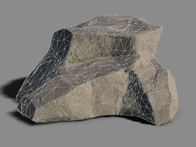 Mountain Rock 02 Low-poly 3D model purchase