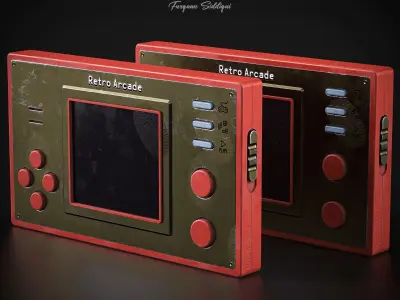 Retro Arcade Pocket Game Low-poly 3D model
