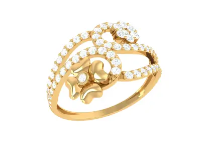 Women Ring  Render 3dm STL OBJ FBX Details 3D print model 297