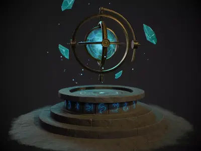 Chrono Altar Low-poly 3D model
