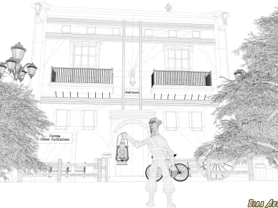 Ambiguity of a Man at Home Lonely 3D model