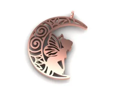 Angel pendant 3D print model