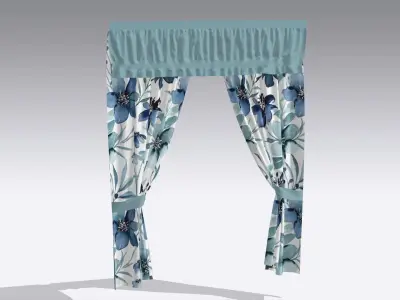 Curtain Low-poly 3D model