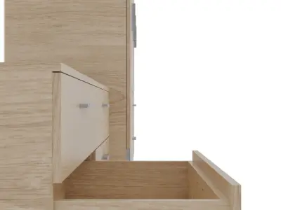 tv stand 1021 Low-poly 3D model