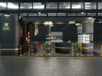 3D coffee roasting trade show booth design 3D model