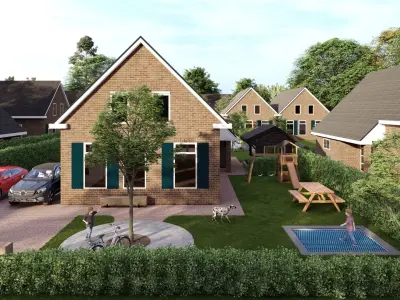 3D Exterior Scene 3D model design garden and landscape 3D 3D model