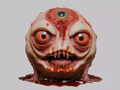 Stylized Meatball Character - 3D Model Low-poly 3D model