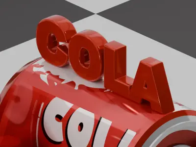 Cola Booth Display 3D model