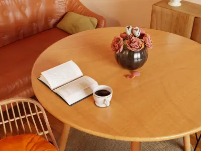 Dining Room Table Set - Cozy Mornings 3D model