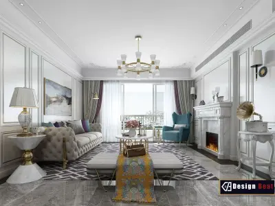 Living room American style  3D model
