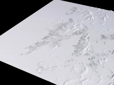 Thane India City Landscape 3D Model 3D model