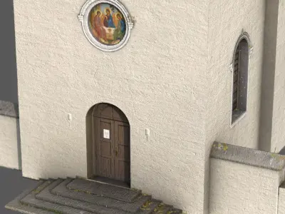 Historic Orthodox Church - XVI Century Mir Town Low-poly 3D model