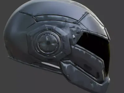 Cyber-Synthetic Stealth Operative Helmet 3D Model Low-poly 3D model