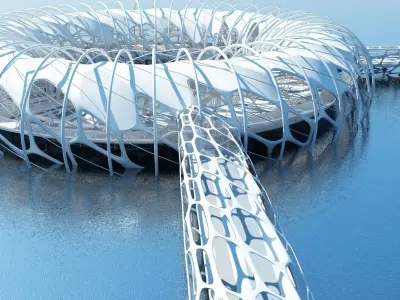 Futuristic Architectural Structure 17 3D model