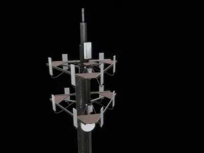 Cell Site Environment  Low-poly 3D model