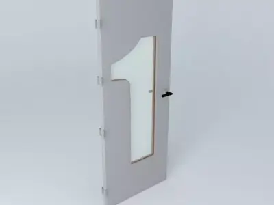 3D wording door  Free 3D model
