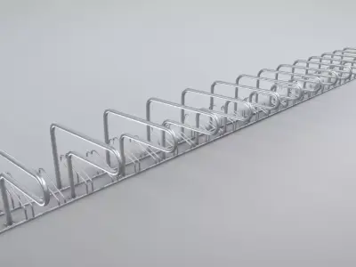 Bike Stand 1-6 10000mm Low-poly 3D model