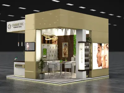 cosmetic trade exhibition stand 3D model