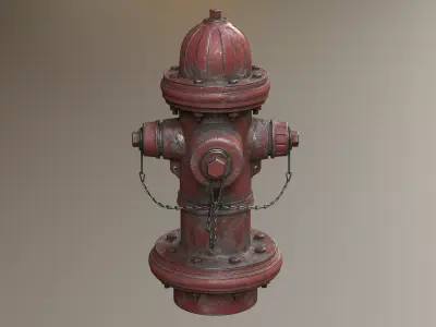 Fire Hydrant  Low-poly 3D model