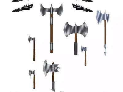 DnD Monk Weapons Buldle 3D Model Pack