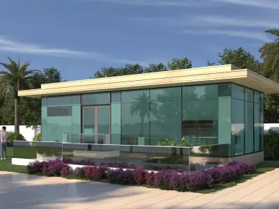 EXTERIOR glass house 3D model