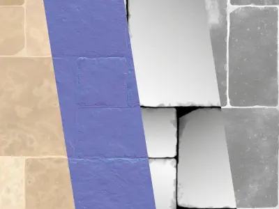 Ancient Romanesque Opus Limestone Flooring Texture