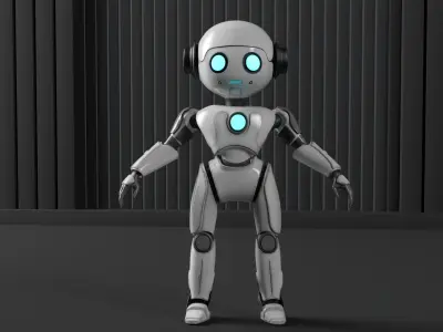 HUMANOID ROBOT Low-poly 3D model