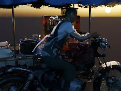 Asian food street fendor 3D model