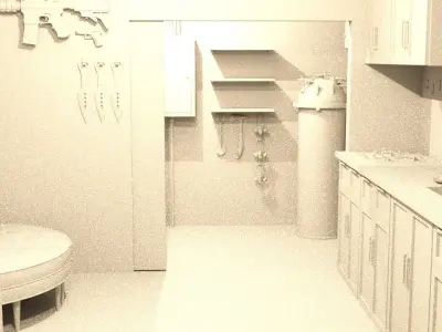 Furnished Underground Bunker No Materials Free 3D model