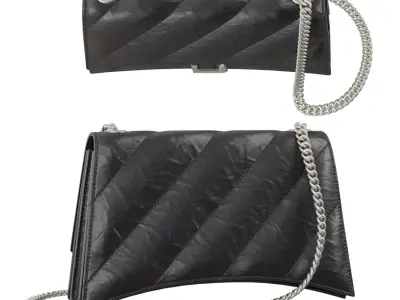 A collection of women branded bags 3D model