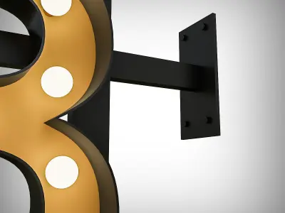 Bar Bulb Sign 3D model