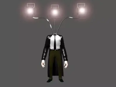 skibidi toilet spotlight man 3D model