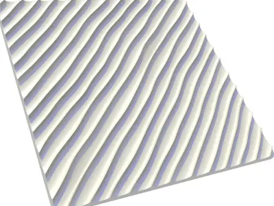 sandy ripples diagonal waves 3D model