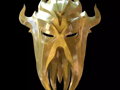 Miraak lord of rings golden mask Free 3D print model