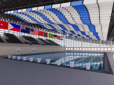 collection swimming pools -B8 3D model