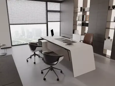 Modern Executive Office Interior 3D model