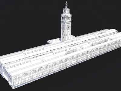 Ferry Building San Francisco  Low-poly 3D model