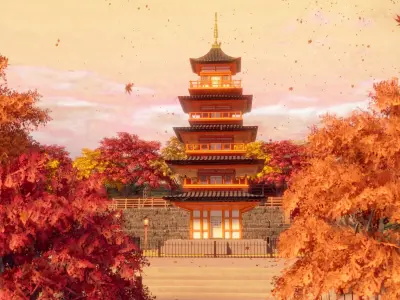 Arakurayama Sengen Park Autumn Version 3D model