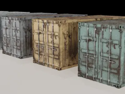 Container shipping 3D model