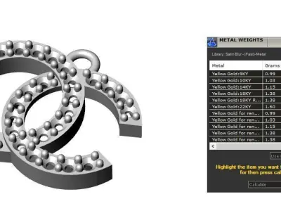 Earring 001 3D print model purchase