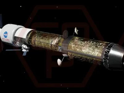 SCI-FI Spaceship Low-poly 3D model