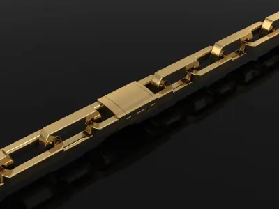 HERMES STYLE LINK TENNIS BRACELET NECKLACE 3D print model