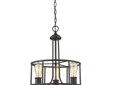 Ceylon Transitional Light Drum Chandelier 3D model