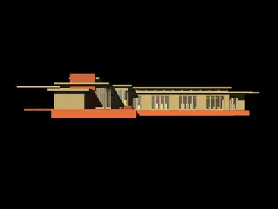 Usonian House 3D model