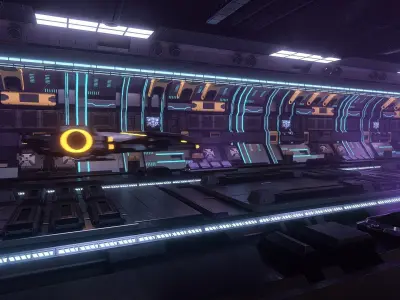 Scifi Spaceship Corridor  3D model